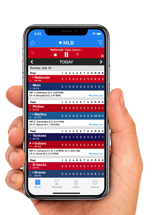 Nationals Pro Baseball Radio main screenshot